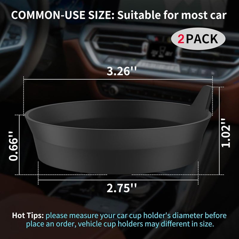 HSR Car Accessories Car Cup Holders, Silicone Universal Vehicle Non-Slip Cup Holders (2) - Image 4