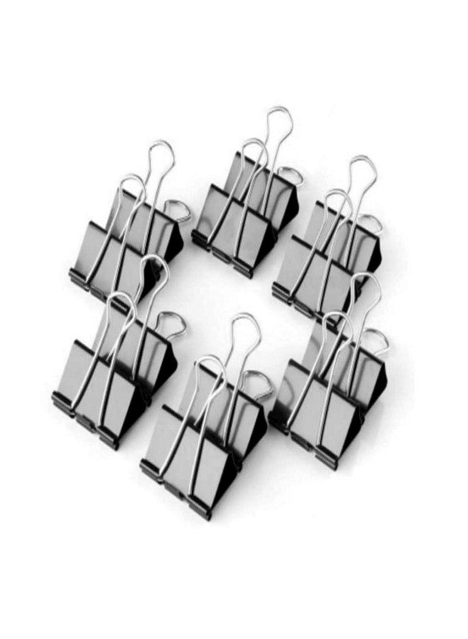 KANABEE 41 mm Black Large Paper Clips for Notes Letter, Papers,Binder Clamps in Office, Home, School, Institutions, Paper Holding Capacity Files Organized and Secure (Pack of 12 Pcs) - Image 1