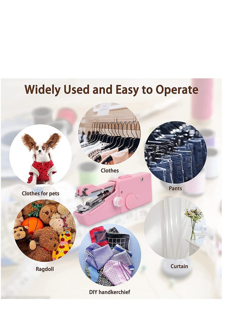Zikra Handheld Sewing Machine Hand Held Sewing Device Tool Mini Portable Cordless Sewing Machine Essentials for Home Quick Repairing and Stitch Handicrafts Portable Easy to Operate for Beginners - Image 2