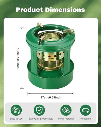 CHADWICK Camping Picnic Burner Furnace Efficient Portable Camping Stove Backpacking Oil Stoves Cooker Cookware Handy Outdoor Portable Kerosene Stove Round - Image 3