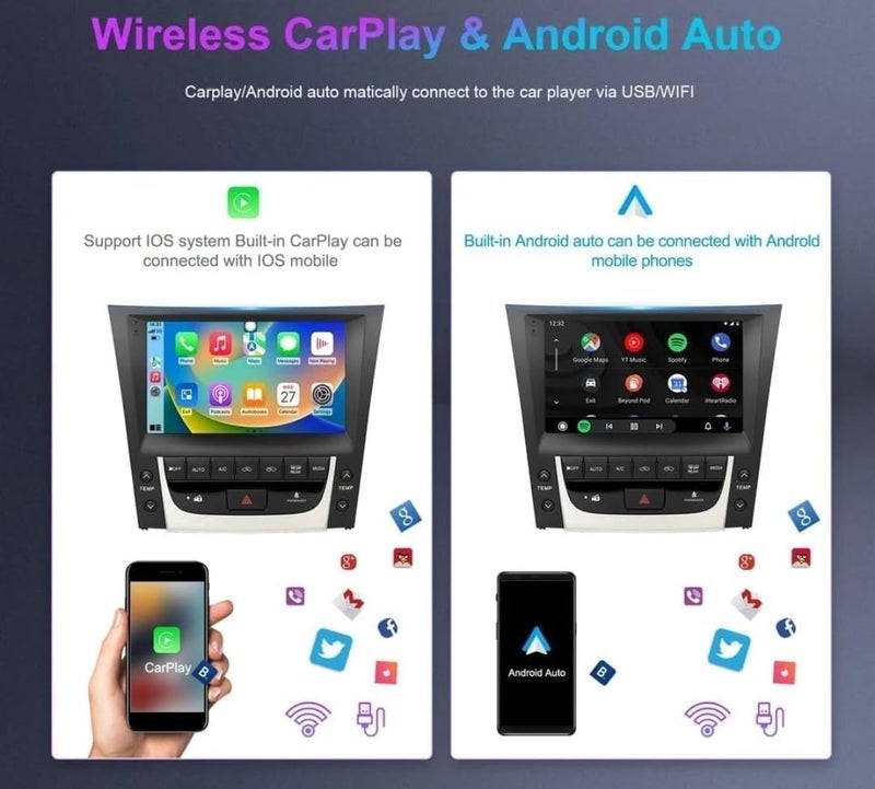 Vierex FIT Lexus GS Car Stereo Lexus GS300 GS350 GS400 GS430, 2005-2011 Android Head Unit with Wireless CarPlay, Android Auto, WiFi, BT, HD Backup Camera DSP 4G (4+32GB Carplay 8CORE) - Image 4