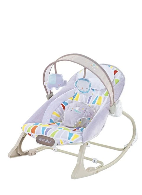 Factory Price - Miller Infant Bouncer With Music & Toys Multicolour - Grey
