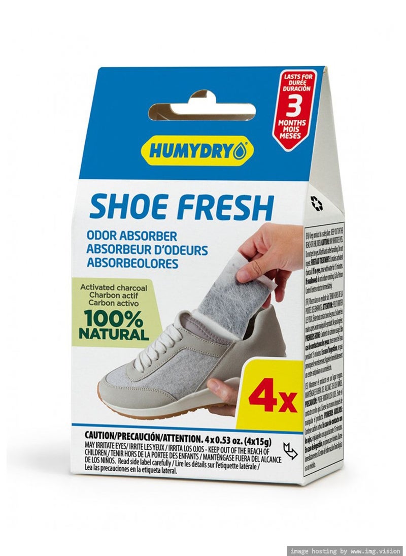 Humydry Charcoal Odor Absorbers Pack of 4 - Image 1