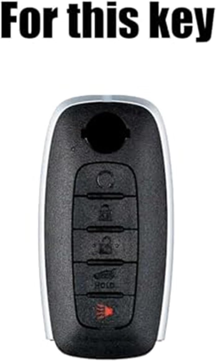 Wivplex 5 Button Car Key Fob Cover for Nissan - Image 4