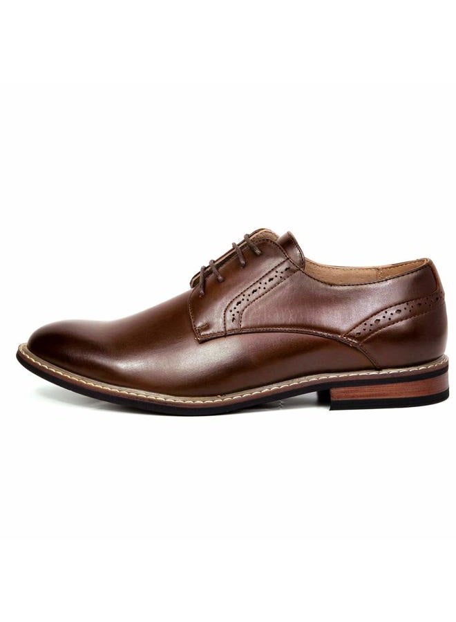 Bruno Marc Mens Leather Lined Dress Shoes, Dark Brown - 12 (Oxford) - Image 2