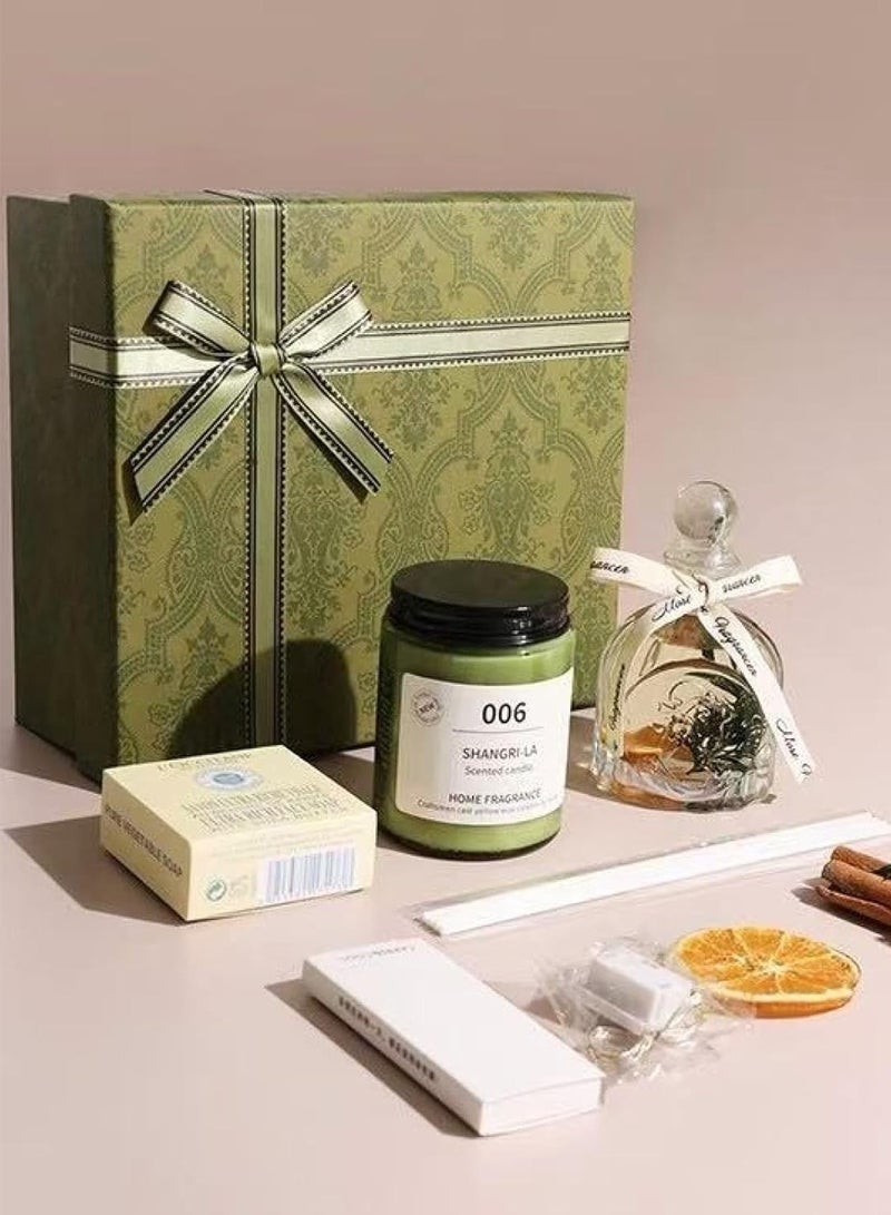 Arabest Candles Gift Set, Scented Candle and Aroma Reed Diffuser Set, Aromatherapy, Candles for New Year, Housewarming, Birthday, Women and Men, Present for Mom, Dad（lavender fragrance） - Image 2