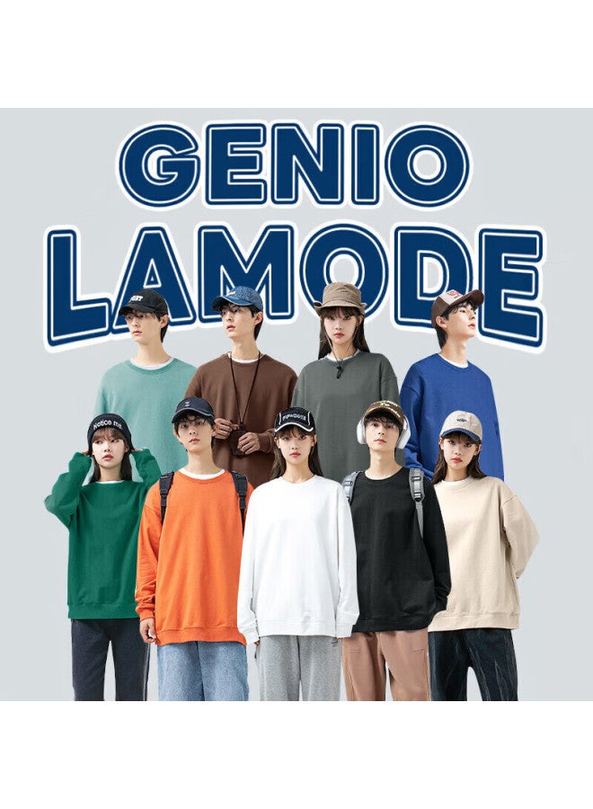 Geniolamode Men's Autumn And Winter Fashion Round Neck Casual Hoodie Without Hat Youth Men's Wear White XL - Image 1