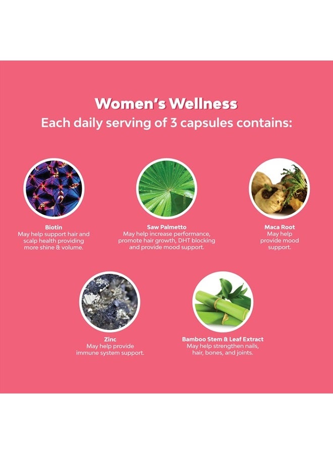 Natures Craft Extra Strength Saw Palmetto for Women - DHT Blocker Thickening Hair Vitamins for Hair Loss for Women - 500mg Pure Saw Palmetto Capsules with Maca Root & Biotin for Stronger Thicker Faster Hair Growth - Image 5