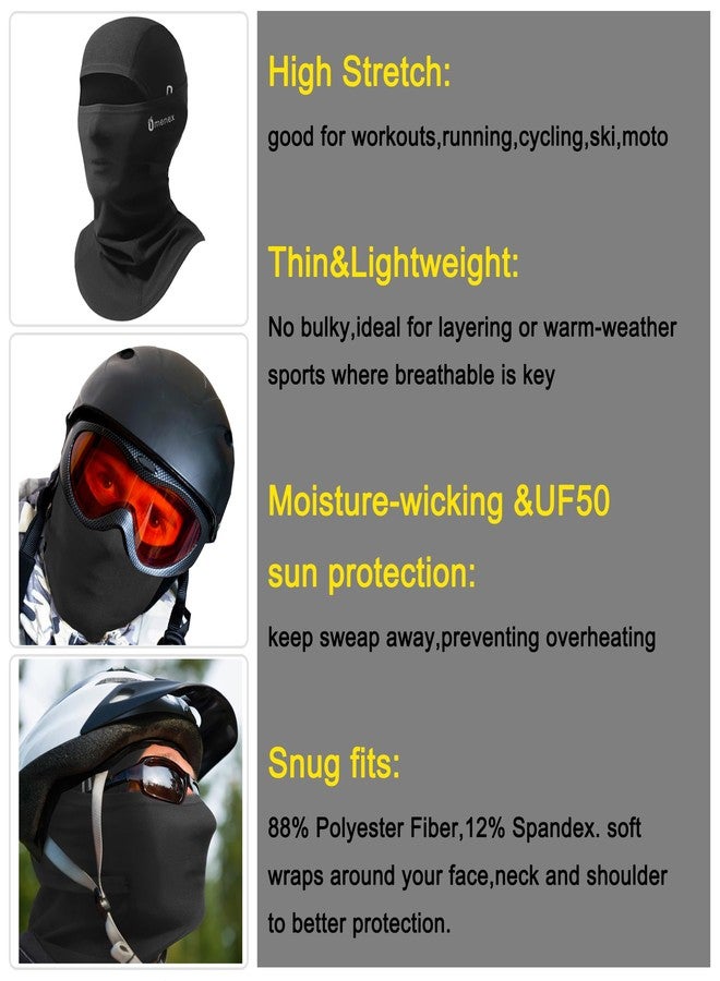Omenex Motorcycle Balaclavas,Under Helmet Design High Stretch Soft Breathable Lightweight UF50 Sun Dust Protection 4 Seasons - Image 4