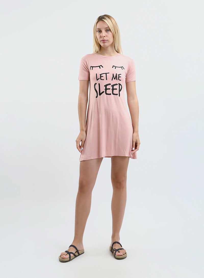 Mesery Sleepshirt Cotton Short Sleeves Printed  - Image 1