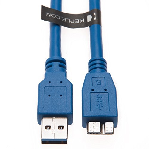 Keple USB Micro-B Cable for LaCie Porsche Design, Slim, P'9230, Rugged Mini, Triple, Sony SL-BG1, HD-S1A, SL-BG1, HD-SG5, HD-E2, HD-E1, HD-EG5, Freecom 35610, Fuji X-T2, GFX 50S, Hard Drive (3ft) - Image 2