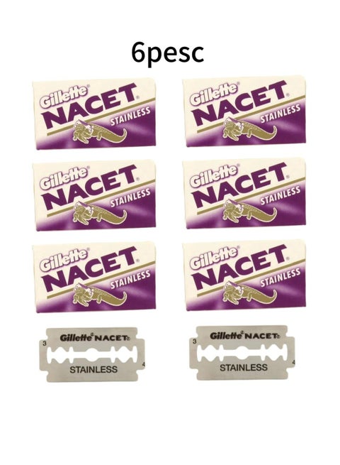 Set of 6 razor blades