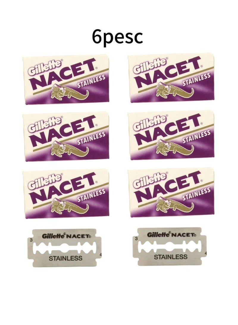Set of 6 razor blades