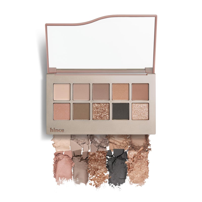 HINCE New Depth Eyeshadow Palette #The Narrative - 10 Colors Eyeshadow Palette, Ash Brown & Muted Gray, Highly-Pigmented, Nudes Warm Neutral Smoky Eye Makeup, Eye Primer, Matte, Shimmer, Glitters - Image 1