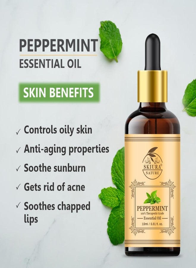 Skiura nature Peppermint Essential Oil, (15 ML) For Hair Growth, For Cold, For Ants & Insects - Image 5