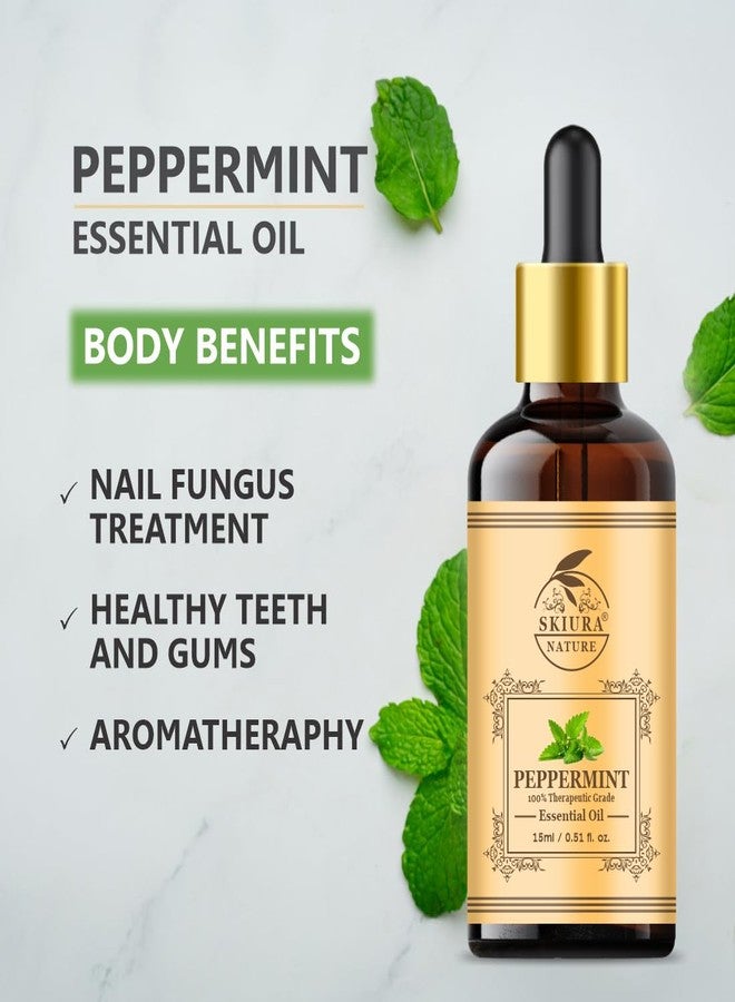 Skiura nature Peppermint Essential Oil, (15 ML) For Hair Growth, For Cold, For Ants & Insects - Image 4
