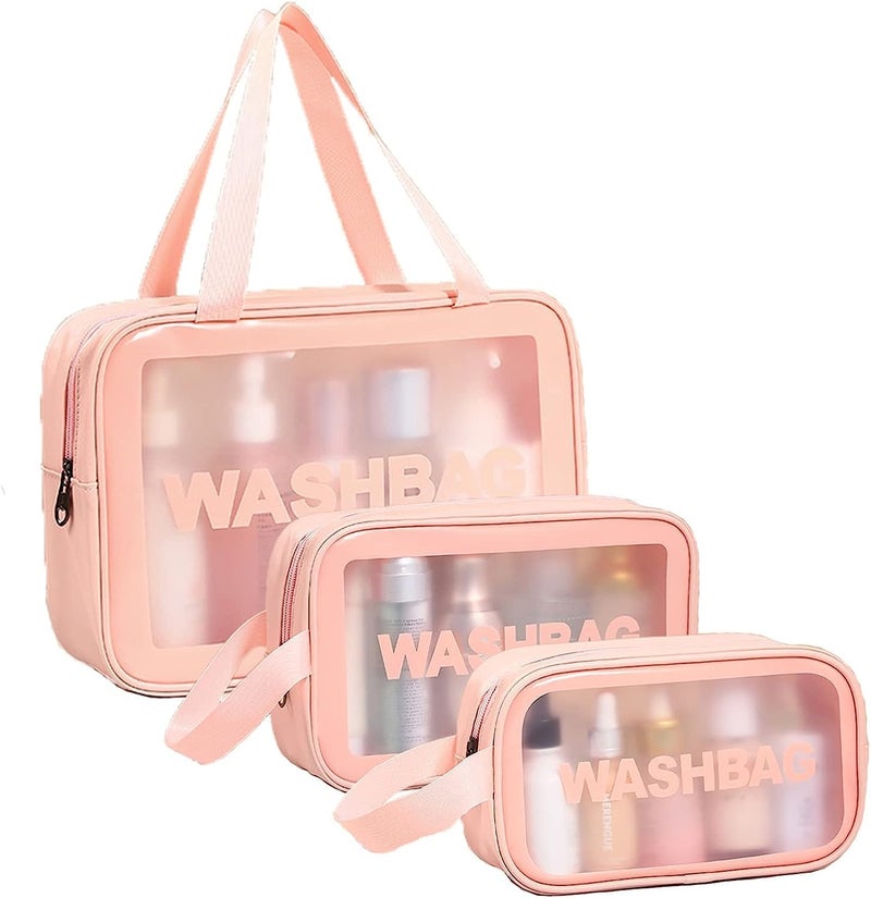 ZIPRON Travel Makeup Pouch Set Toiletry Bag Cosmetic Organizer Bag for Women and Girls Toiletry Storage Kit Set of 3 Washbag  Multi 10 Cms - Image 1