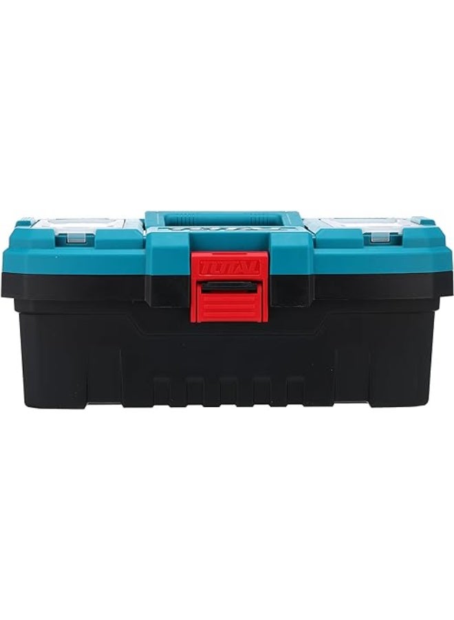 Total 14-Inch Plastic Tool Box with Durable Plastic Buckle – Lightweight & Portable Hand Tool Storage Organizer, Heavy-Duty Design for Home, Garage, DIY Projects, and Professional Technicians - Image 4