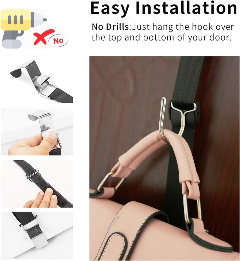 IZUS Bag-Organizer-Holder Purse Hanger - 20 Hooks for Closet and Door 2Pcs (Rack for Handbags/2 pcs Hold 20 Bags) - Image 4