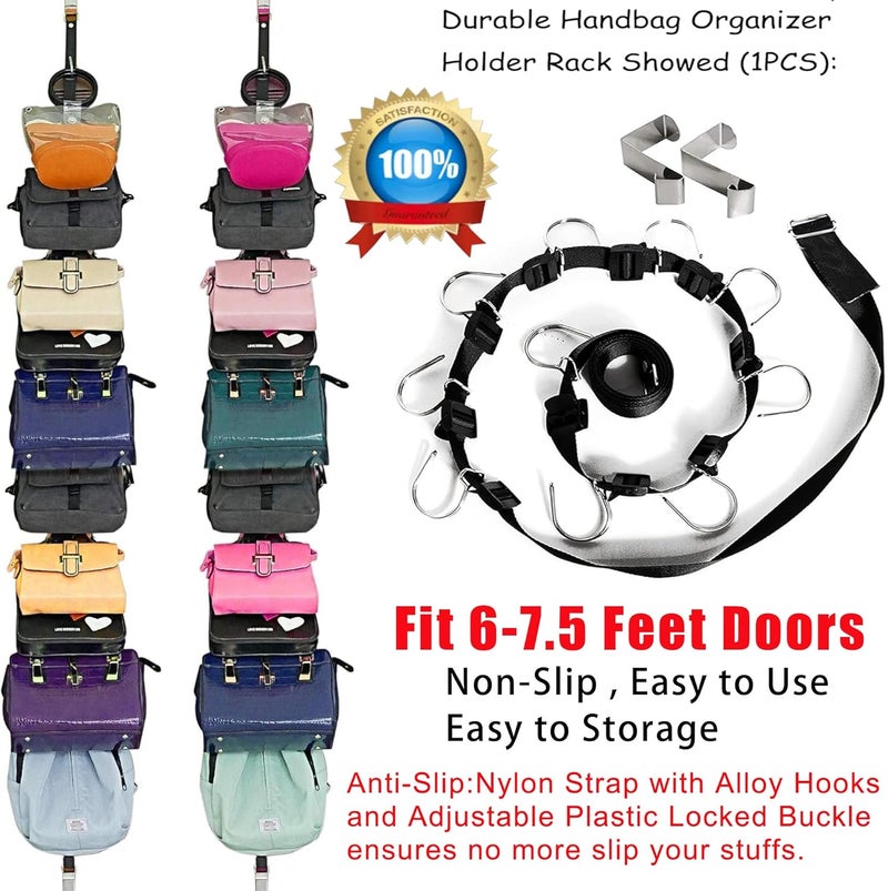 IZUS Bag-Organizer-Holder Purse Hanger - 20 Hooks for Closet and Door 2Pcs (Rack for Handbags/2 pcs Hold 20 Bags) - Image 5