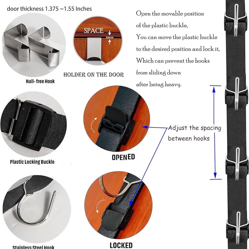 IZUS Bag-Organizer-Holder Purse Hanger - 20 Hooks for Closet and Door 2Pcs (Rack for Handbags/2 pcs Hold 20 Bags) - Image 2