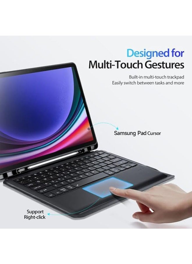 General - The trackpad keyboard is compatible with the Samsung Galaxy Tab S9 Plus (X810/X816B) Detachable Magic Keyboard Case with Pencil Holder for Tab S9 Plus - Image 1