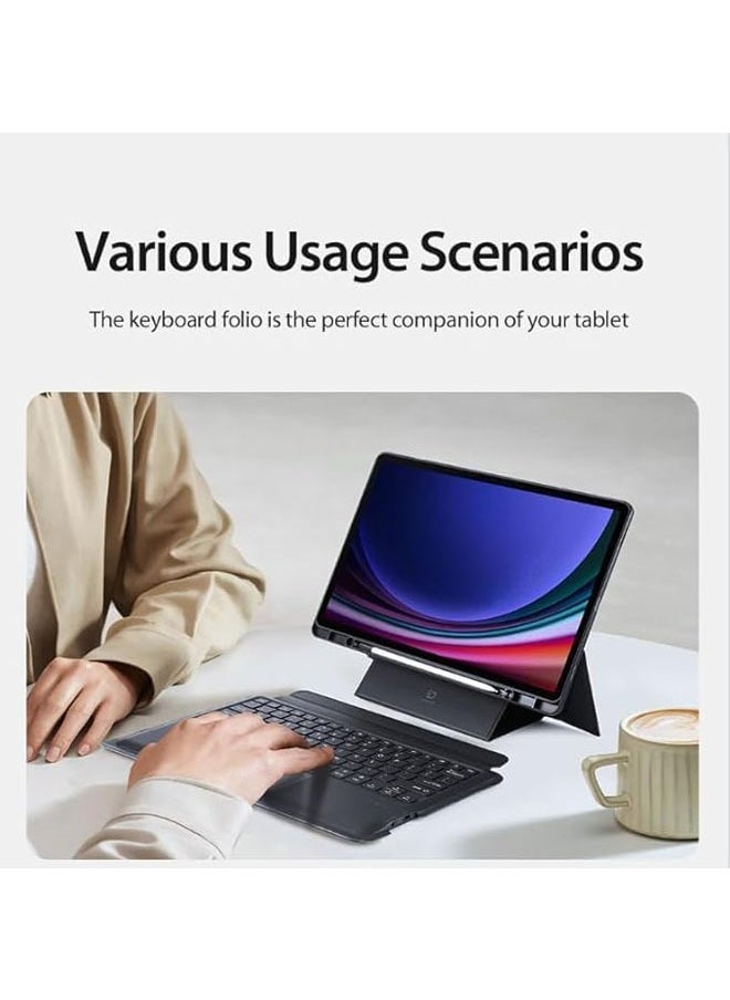 General - The trackpad keyboard is compatible with the Samsung Galaxy Tab S9 Plus (X810/X816B) Detachable Magic Keyboard Case with Pencil Holder for Tab S9 Plus - Image 1