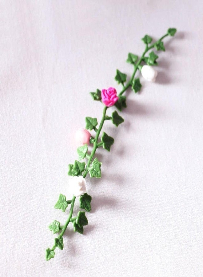 aoukoslt 1Pc Colorful Mini Simulation Flower Strips and Vines Micro Landscape, 1:12 Miniature Model Garden Scene Props Decoration, Dollhouse Decoration Accessories, Décor - Image 4