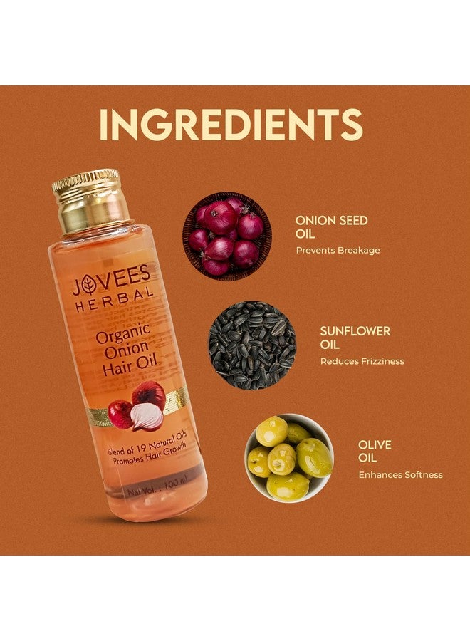 Jovees Herbal Organic Onion Hair Oil 100ML | Controls Hair Fall, Promotes Growth | Contains Onion Seed Oil, Olive oil, Sesame oil, Almond oil | Suitable for All Hair Types - Image 5