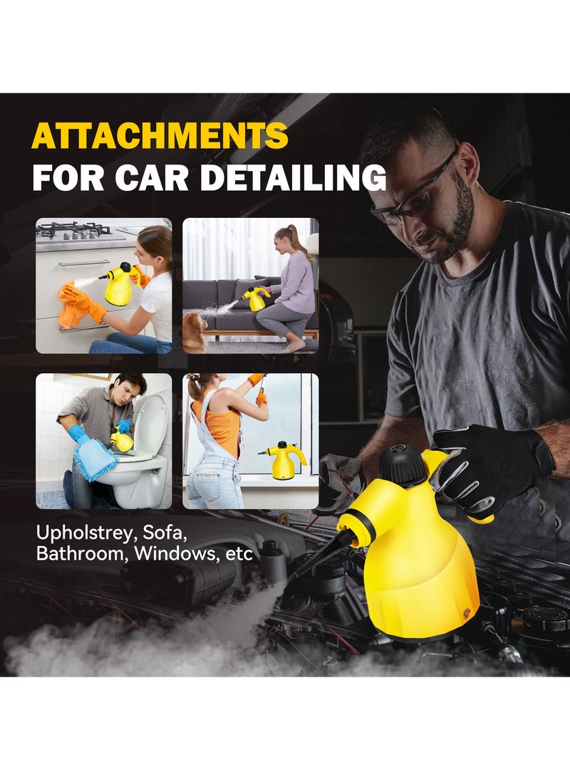 جوشبيرغ منظف ​​بخاري محمول، جهاز بخاري مضغوط متعدد الأغراض، تسخين سريع مع سلك بطول 9.18 قدم، منظف بخاري خالٍ من المواد الكيميائية للمنزل، الجص، السيارات، المفروشات، النوافذ، الحمامات والمزيد - Image 4