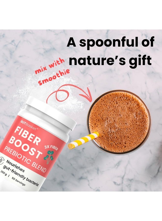 Gutbasket Fiber Boost - Prebiotic Fibre Supplement with Resistant Dextrin, Inulin, FOS - Supports Gut Health, Digestive Comfort, Wellness - Vegan, Gluten-Free, Non-GMO - Dissolves Easily (250g) - Image 3
