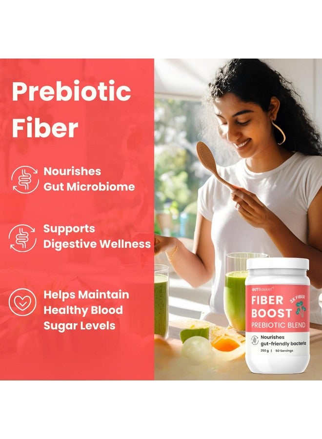 Gutbasket Fiber Boost - Prebiotic Fibre Supplement with Resistant Dextrin, Inulin, FOS - Supports Gut Health, Digestive Comfort, Wellness - Vegan, Gluten-Free, Non-GMO - Dissolves Easily (250g) - Image 2
