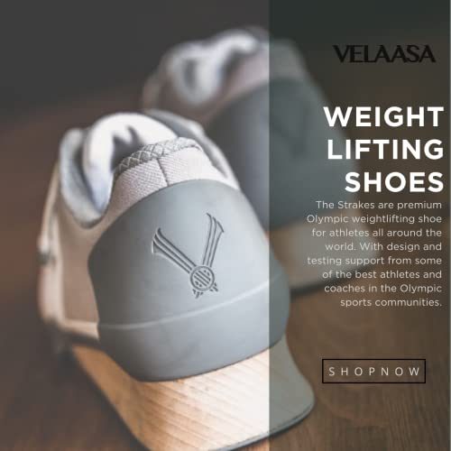 VELAASA Strake | Olympic Weightlifting Shoes | Men and Womens Heavy Lifting Shoes | Cross Training | Powerlifting Apparel | Shoes for Squats | Lifting Gear | Black - 9.5 M / 11.0 W - Image 4