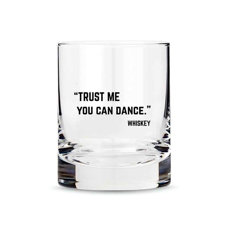 Nutcase Designer Whiskey Glasses for Men Liquor Glass Fun Anniversary Birthday Gift Funny Gifts for Husband Bf Trust ME You CAN Dance - Image 1