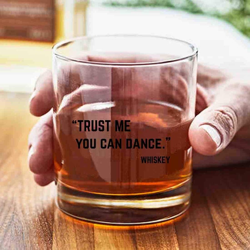 Nutcase Designer Whiskey Glasses for Men Liquor Glass Fun Anniversary Birthday Gift Funny Gifts for Husband Bf Trust ME You CAN Dance - Image 3