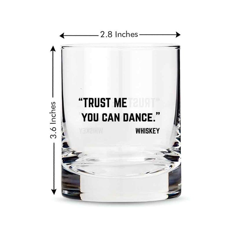 Nutcase Designer Whiskey Glasses for Men Liquor Glass Fun Anniversary Birthday Gift Funny Gifts for Husband Bf Trust ME You CAN Dance - Image 2