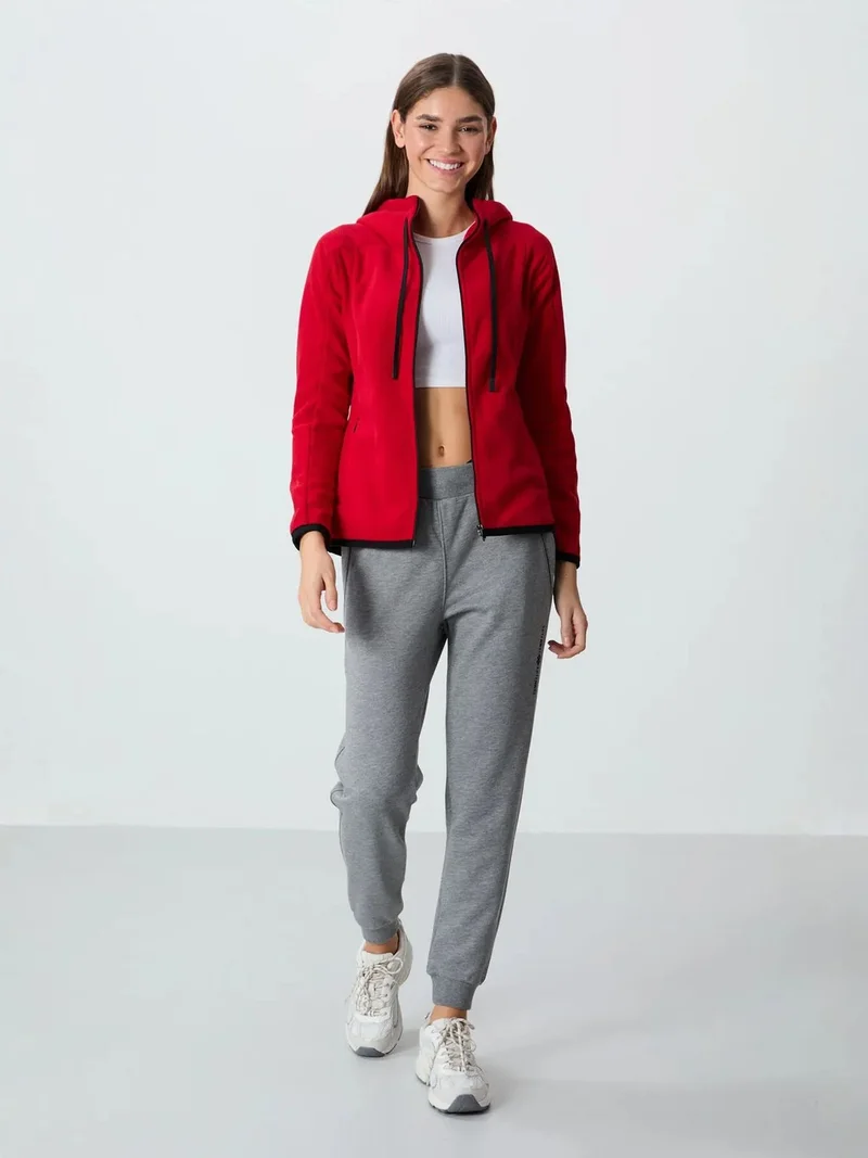 تومي لايف TOMMY Women's Plush Zip-up Hooded Sweatshirt