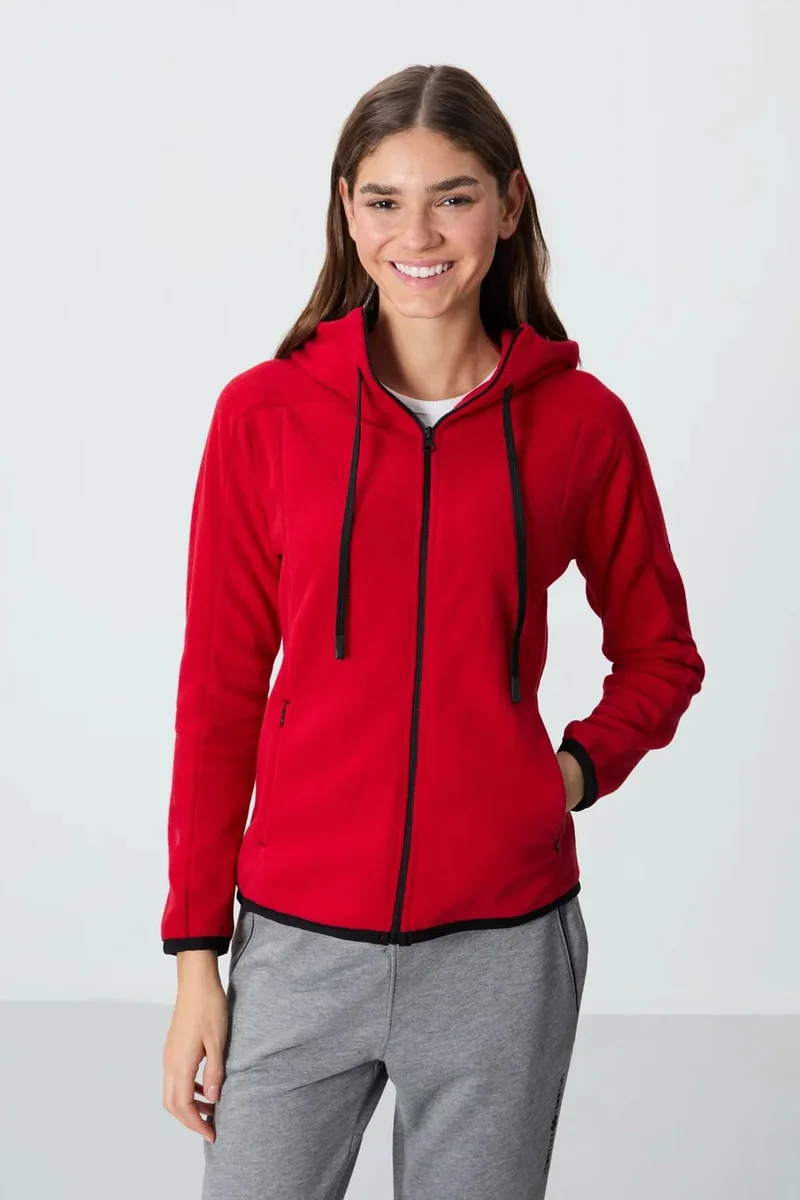 Tommylife TOMMY Women's Plush Zip-up Hooded Sweatshirt