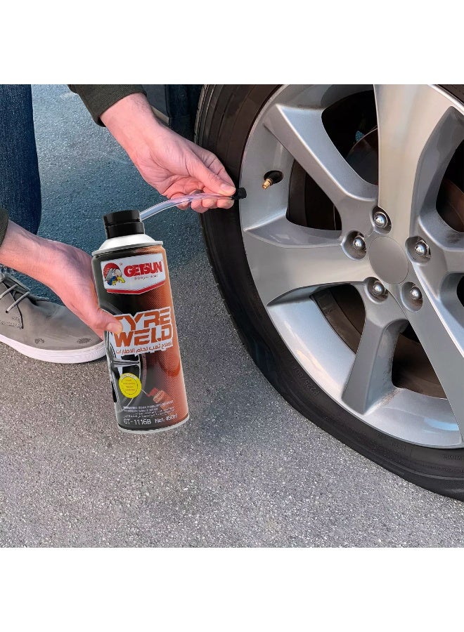 جيتسون بخاخ إصلاح ثقوب الإطارات الفوري من جيتسون، سعة 450 مل، منفاخ ومانع تسرب للإطارات المسطحة في حالات الطوارئ، لا حاجة لرافعة أو أدوات، مناسب للسيارات وسيارات الدفع الرباعي والشاحنات الصغيرة والدراجات النارية - G-1116B - Image 3