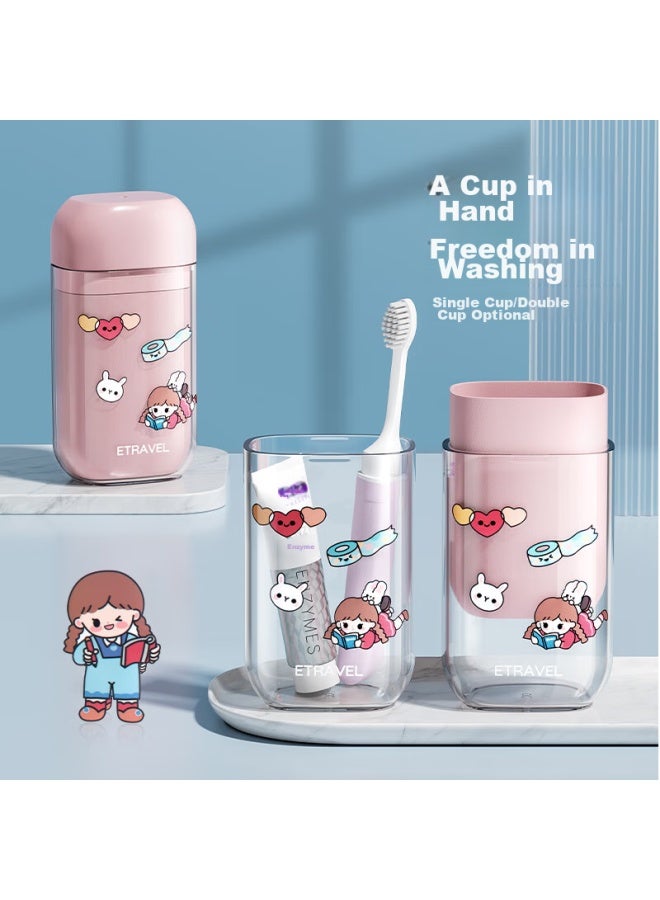 Badigao Travel Toiletry Cup Set With Toothpaste, Toothbrush, Portable Three-in Storage Box, Mouthwash Cup For Travel, Business Trips And Hotel Use - Image 4