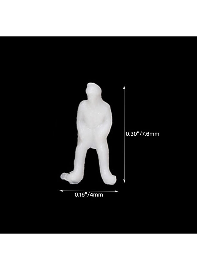 BQLZR Bqlzr 100Pieces White Model Train People Figure Passengers 1 200 Scale  - Image 4