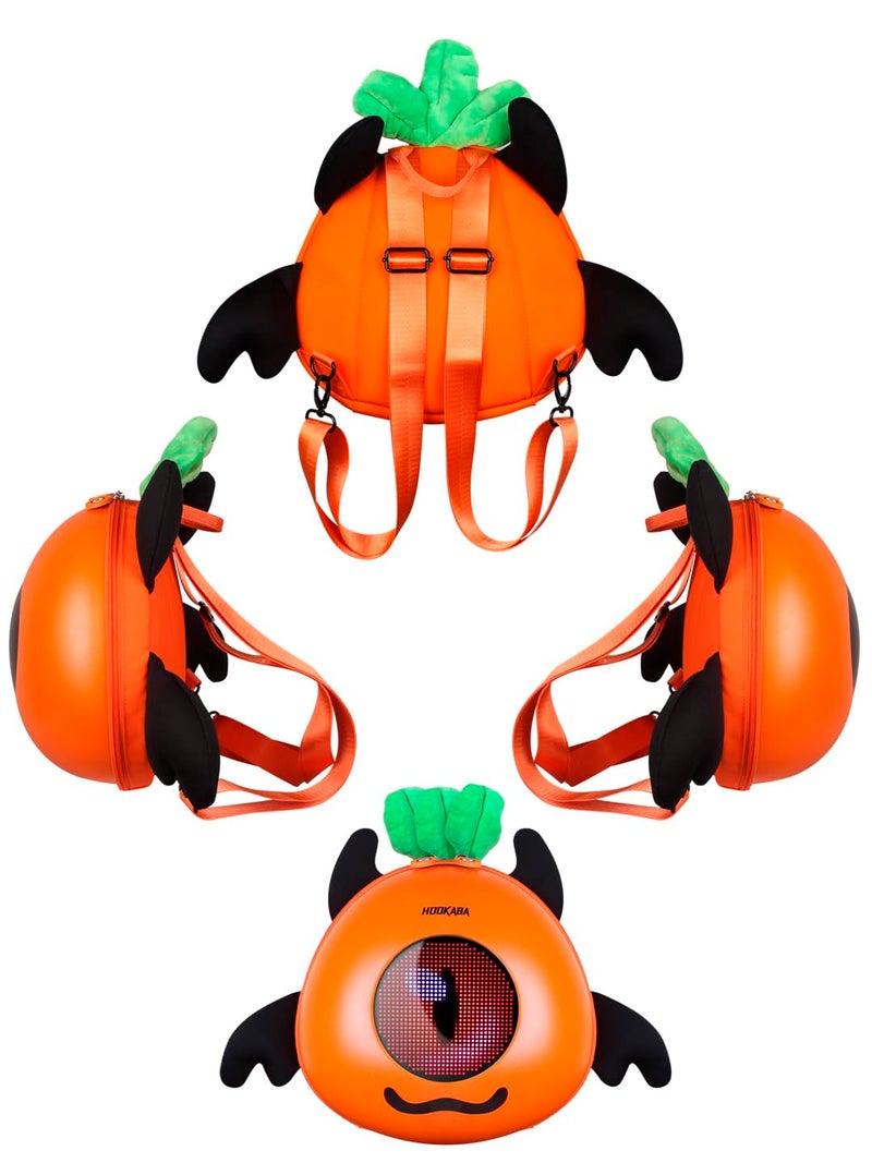 Hookaba Store Hookaba GlowBuddy LED Eyes Backpack | Kids Smart Bag With App Control, Programmable Screen & Water Resistant | For School, Picnic, Travel | Mini Digital Daypack For Girls & Boys - Image 2