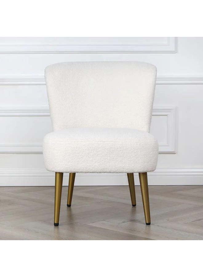 Al Home White Boucle Chair By Alhome 80x85 cm 