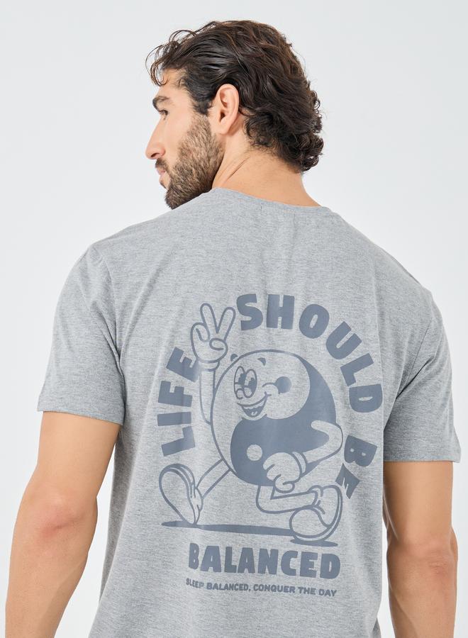 ستايلي طقم بيجامة رجالي بطبعة جرافيك على الظهر - Image 4