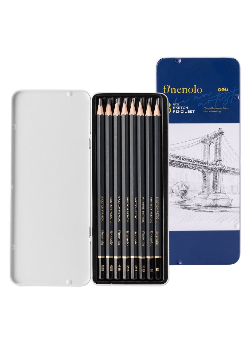 Deli - 8-Piece Sketch Pencil Set - Image 1