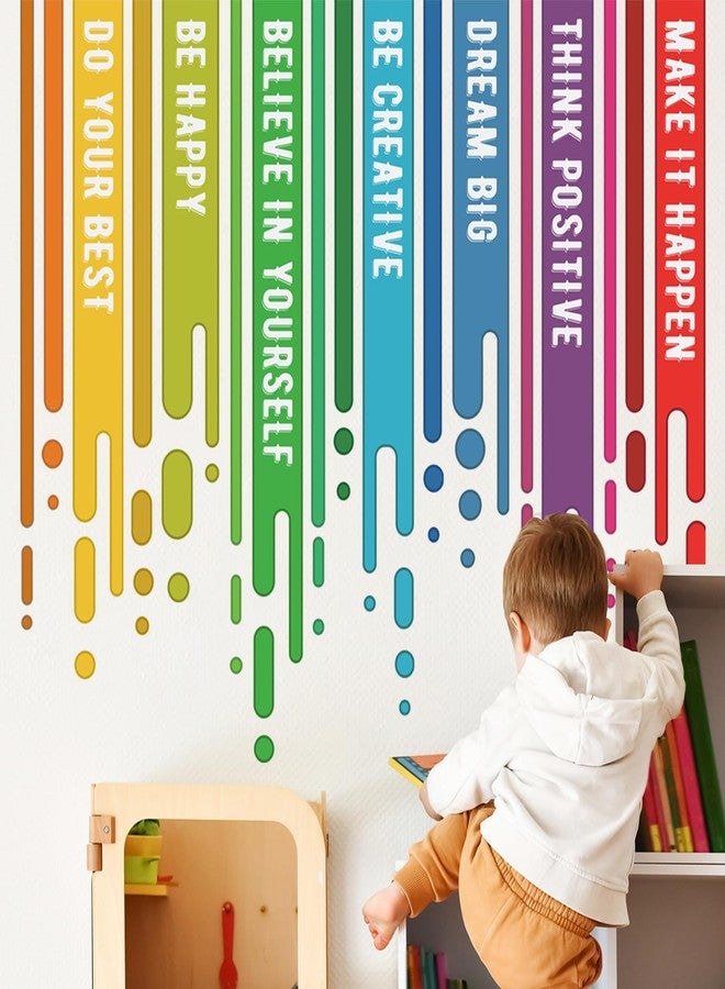DRWSSR 1 Sheet Removable DIY Colorful Inspirational Quotes Wall Decals Vinyl Motivational Saying Positive Lettering Word Decal for Bedroom Family Office Wall Art Decor - Image 4