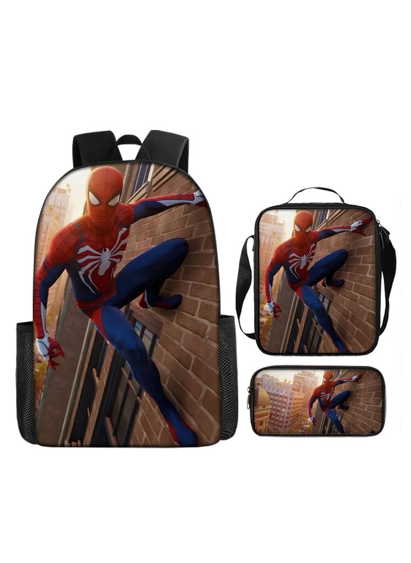 Spider-Man Spider-Man Student Backpack Three-Piece Set 29*16*42cm 