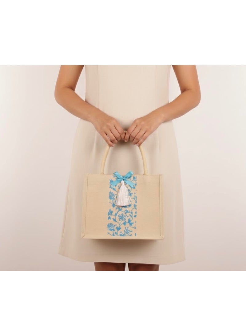 جينتيك حقيبة حمل فنية جمالية - حقيبة كتف فنية مرسومة، حقيبة تسوق قماشية قابلة لإعادة الاستخدام، هدية مثالية للنساء