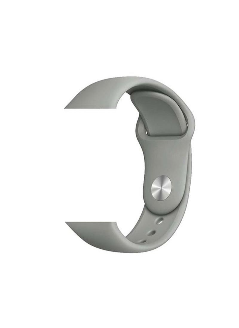 Generic - Apple Watch Band Compatible with 42mm(Series 10)/41mm/40mm/38mm Silicone Strap for Apple Watch All Series Grey - Image 1