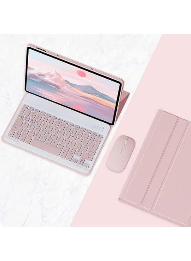 Arabic and English Keyboard Case Compatible with Honor Pad X9 11.5 inch 2023, Detachable Wireless Keyboard Slim Leather Smart Cover with Mouse - Image 1